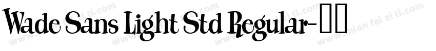 Wade Sans Light Std Regular字体转换